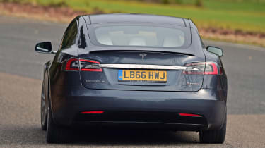 Tesla Model S - rear cornering