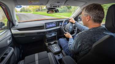 Paul Barker driving the Vauxhall Frontera Electric