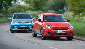 BYD Dolphin and Fiat 600e - front cornering