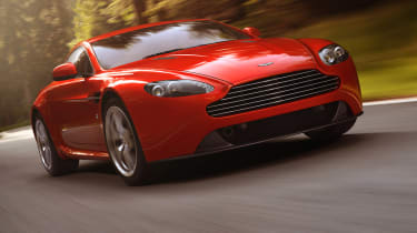 Aston Martin V8 Vantage coupe front tracking