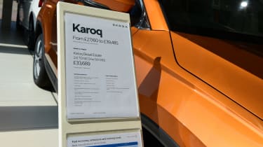 Skoda Karoq dealership pricing details