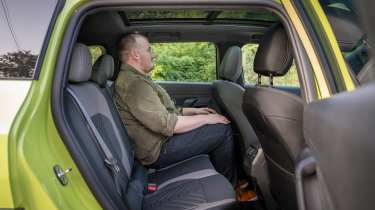 Ellis Hyde sat in the Jeep Compass e-Hybrid