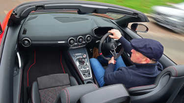Auto Express contributing editor Steve Sutcliffe driving the Audi TT Roadster Final Edition
