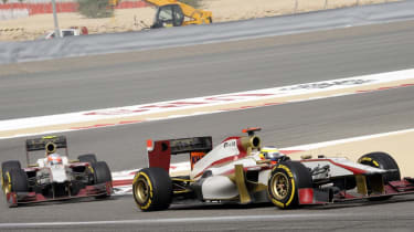 Narain Karthikeyan and Pedro de la Rosa