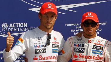 Jenson Button and Lewis Hamilton at Monza 2012