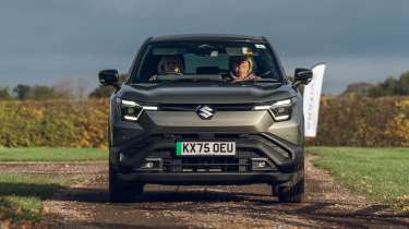 Suzuki e Vitara - front end on track