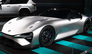 Lexus Electrified Sport concept on stand at SEMA 2022
