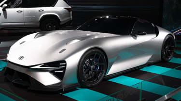 Lexus Electrified Sport concept on stand at SEMA 2022