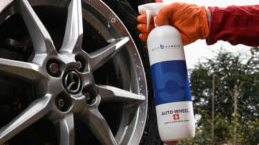 Auto Express Product Awards 2026 - products editor Tom Barnard cleaning his alloys using the Bilt-Hamber wheel cleaner