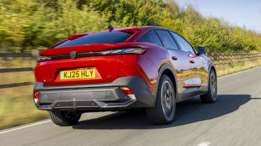 New Peugeot E-408 2025 - rear tracking