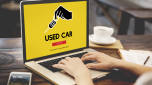 &quot;Used car&quot; graphic on laptop