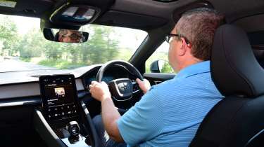 Auto Express editor-at-large John McIlroy driving the Polestar 2 Single Motor