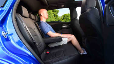 Nissan Qashqai - rear seats with Chief reviewer Alex Ingram