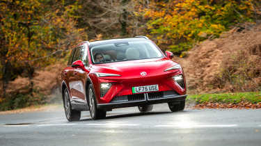 MGS6 EV - front cornering red