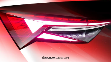 Skoda Kodiaq facelift - rear light teaser