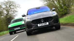 Maserati Grecale and Porsche Macan - front tracking