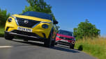 Nissan Juke and Volkswagen T-Roc - front tracking 