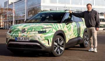 Pete Baiden with the Volkswagen ID. Cross prototype