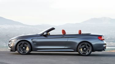 BMW M4 Convertible side roof down