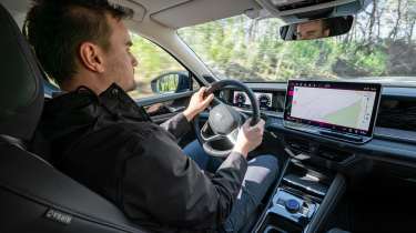 Alastair Crooks driving the Volkswagen Tayron