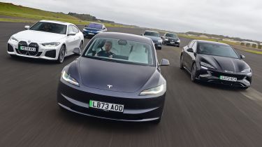 Electric company car megatest - header