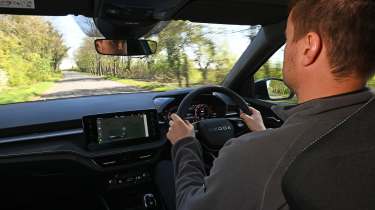 Skoda Fabia 130 long-term test - car being driven by senior news reporter Alastair Crooks