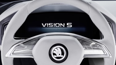 Skoda VisionS concept studio - steering wheel