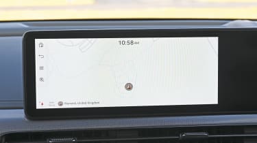 Genesis GV60 infotainment screen displaying navigation