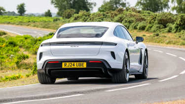 Porsche Taycan Turbo S - rear cornering