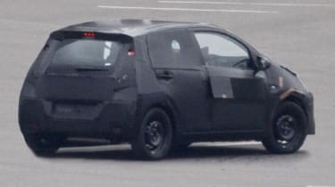 2014 Toyota Aygo rear three quarter