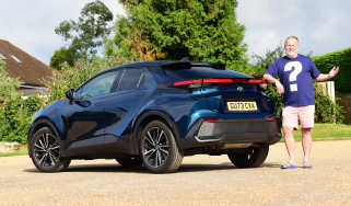 Auto Express commercial editor Paul Adam standing behind the Toyota C-HR