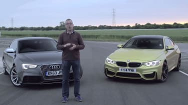 Bmw M4 Vs Audi Rs5 Video Track Battle Auto Express