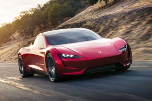 Tesla unveils new roadster - front