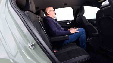 Volvo XC40 - rear seats with Senior test editor, Dean Gibson