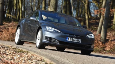 Tesla Model S P100D - front action