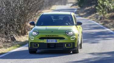 Abarth 600e - front cornering