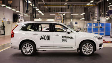 Autonomous Volvo XC90 test cars