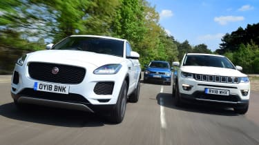 Jaguar E-Pace vs Volkswagen Tiguan vs Jeep Compass - header