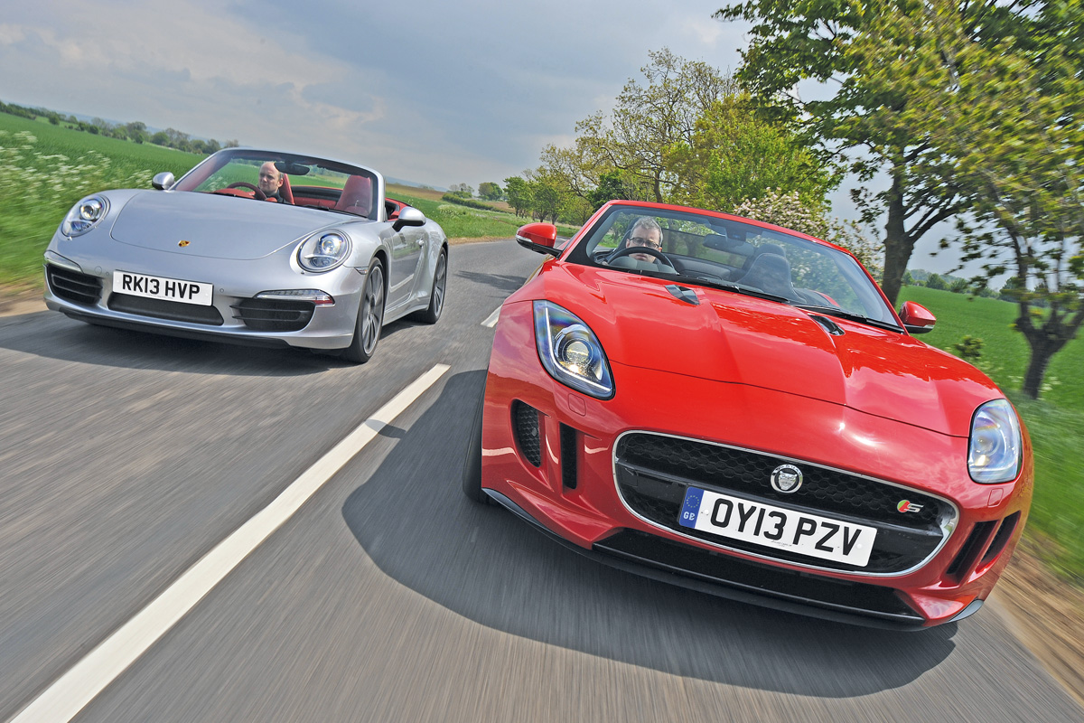 Jaguar FType vs Porsche 911 Cabriolet Auto Express