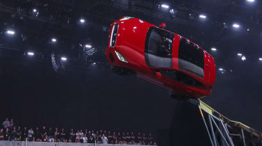Jaguar E-Pace barrel roll world record stunt upside down
