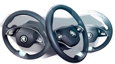 Skoda Octavia - steering wheel sketch