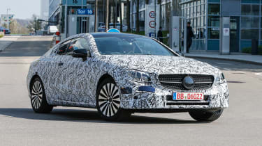 Mercedes E-Class Coupe spies front side