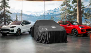 New Porsche Cayenne Electric teased - front static