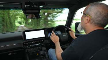 Auto Express senior road test editor Dean Gibson driving the Toyota Land Cruiser