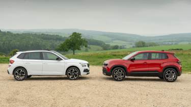Skoda Kamiq and Jeep Avenger - face-to-face static