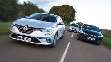 Renault Megane vs Vauxhall Astra vs Peugeot 308 - header