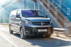 Vauxhall Vivaro van - front tracking 