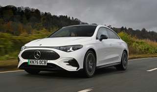 New Mercedes CLA being tested in the UK - front tracking