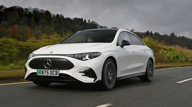 New Mercedes CLA being tested in the UK - front tracking