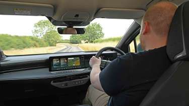 Nissan Leaf - Ellis Hyde driving, interior